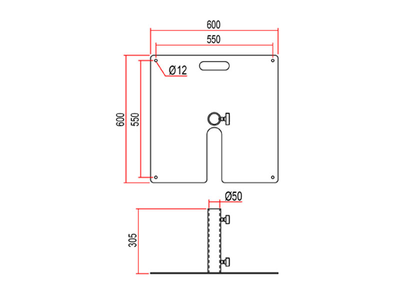 Doughty T54250 Tank Trap Hire Diagram