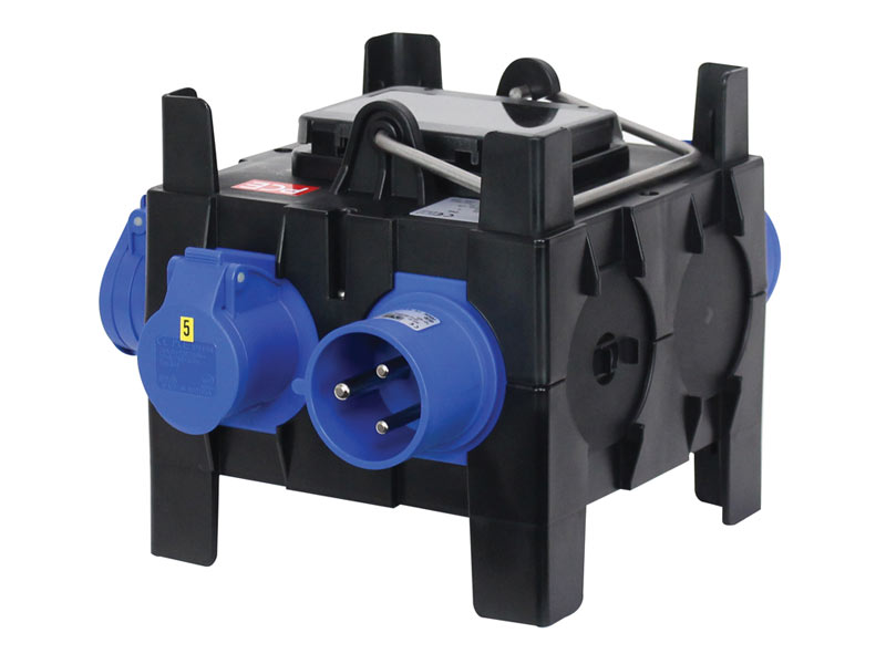 PCE IMST Distribution Box - 1 x 32A 1P to 4 x 16A 1P & 1 x 32A 1P Hire